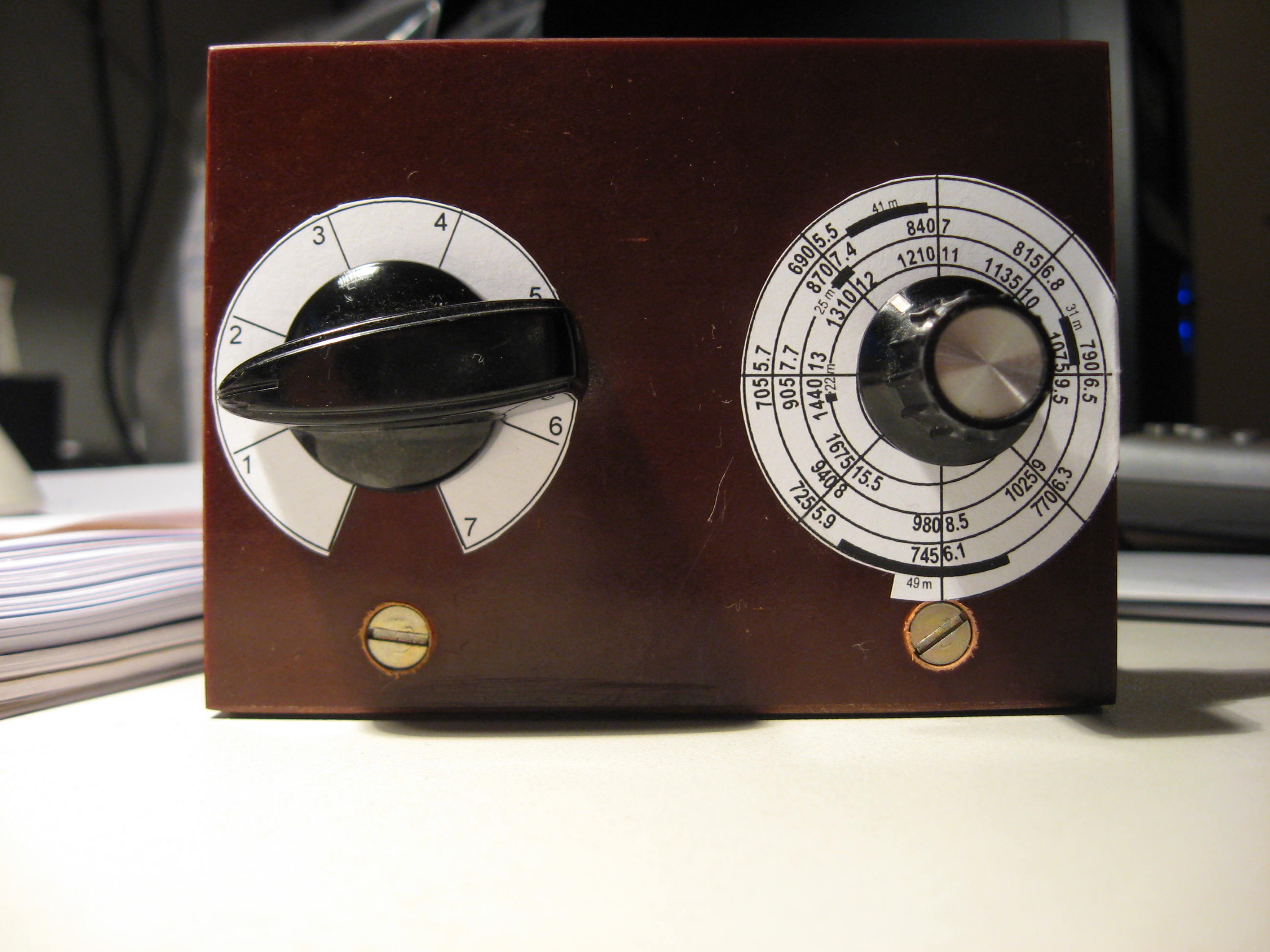 Radiomann mit Abstimmskala